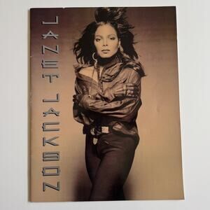 Janet Jackson 1990 Rhythm Nation World Tour Concert Program Book Sepia Photo